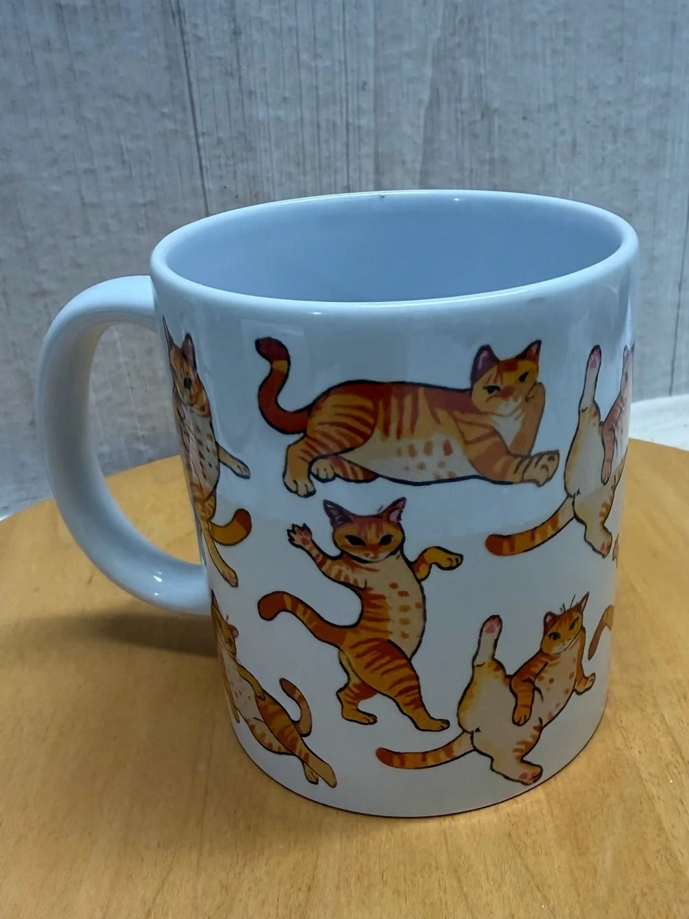 Orange Tabby Cat Mug Dancing Posing Kitty  Coffee mug
